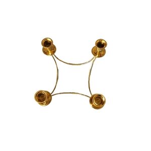 Partylite Vintage Quartet Fine Brass Candelabra Taper Candle Holder